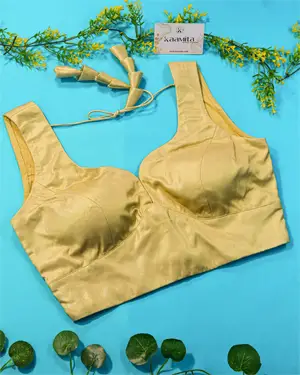 Bollywood Style Beautiful Gold Colour Designer Blouse